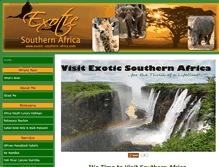 Tablet Screenshot of exotic-southern-africa.com